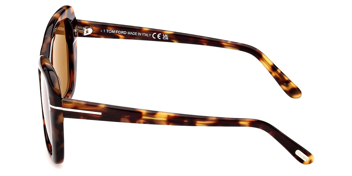 Tom Ford Women Sunglasses FT1008 Maeve 55J 55 - Shiny Coloured Havana 55mm