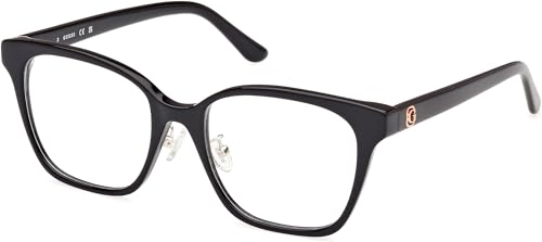 Guess Eyeglasses GU 50153 -D Asian fit 001 Shiny Black /