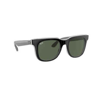 Sunglasses Ray-Ban RB4368 6521/71 51 Black White Grey 51mm