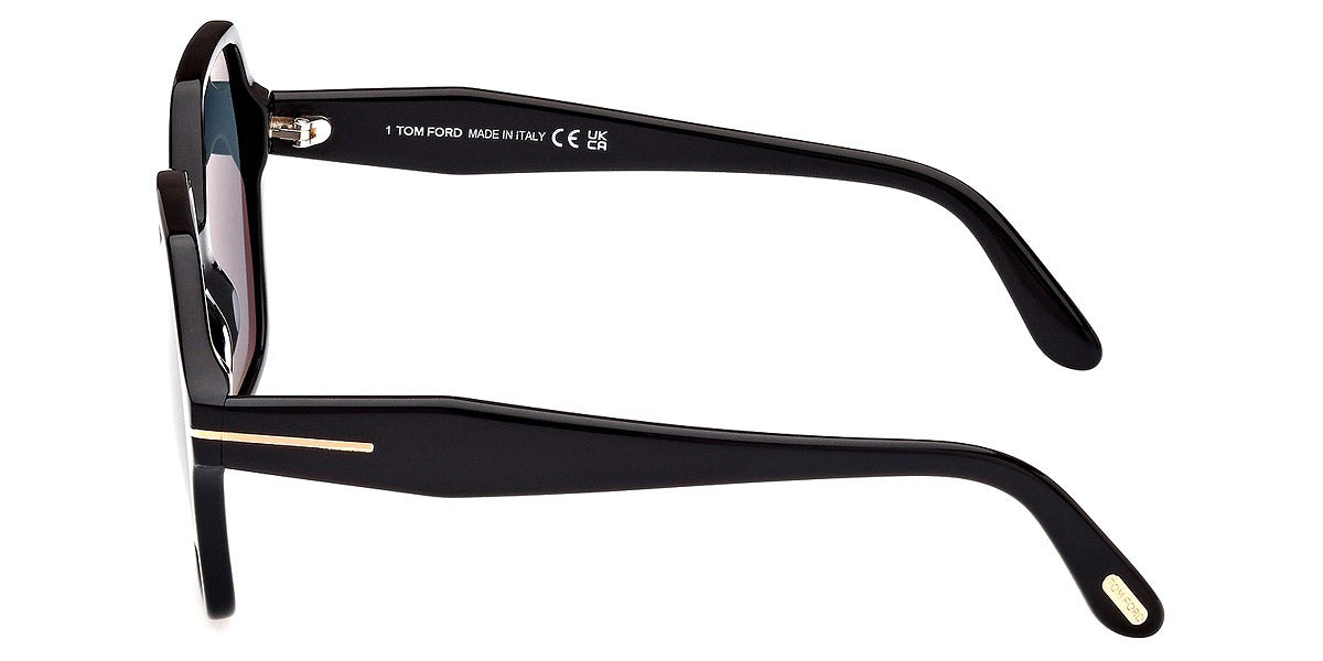 Tom Ford Women Sunglasses FT1032 Romy 01A 56 - Shiny Black 56mm