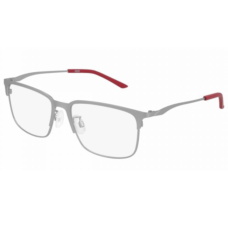 PUMA Eyeglasses PE0164OA-002 Silver Red 56mm