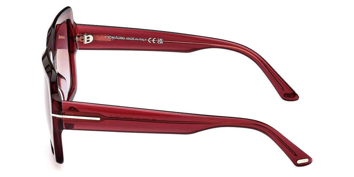 Tom Ford Sunglasses Women FT1082 Kaya 66Y 54 - Shiny Dark Red 54mm