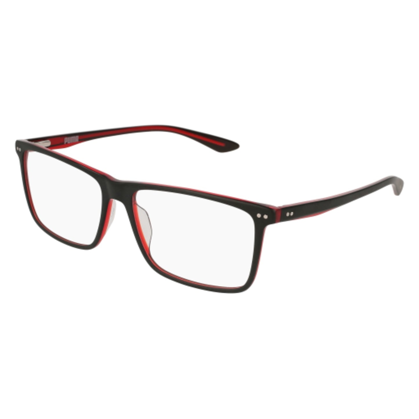 PUMA Eyeglasses PU0130O-009-58 Black Red Men's