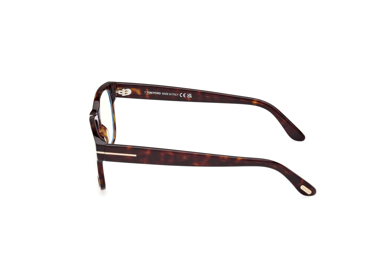 Tom Ford FT5898-B 052 Blue Light Block Square Men's Havana Eyeglasse 52mm