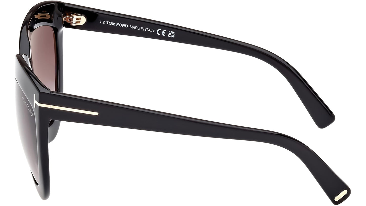 Tom Ford Sunglasses FT1112 01B Doris Smoke Gradient Cat Eye Ladies 59mm
