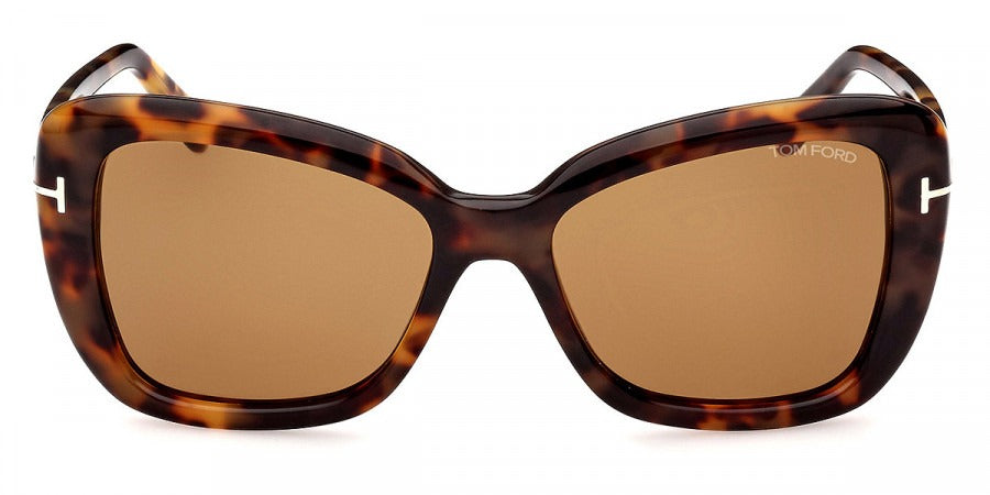 Tom Ford Women Sunglasses FT1008 Maeve 55J 55 - Shiny Coloured Havana 55mm