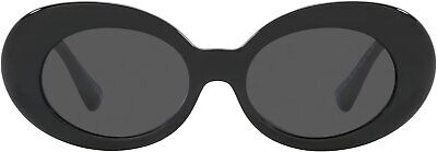 Versace Woman Sunglasses Black Frame, Dark Grey Lenses, 54MM
