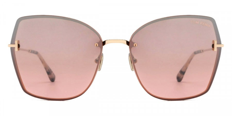 Tom Ford Women Sunglasses FT1107 Nickie-02 28U 62 - Shiny Rose Gold 62mm