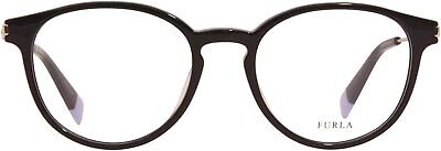 New Furla VFU297 0700 Eyeglasses Women's Black Full Rim 50/18/135mm
