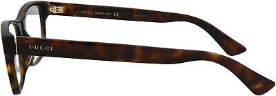 Gucci Mens Square Havana Havana Transparent Optical Frames GG0006OA-30001020-011