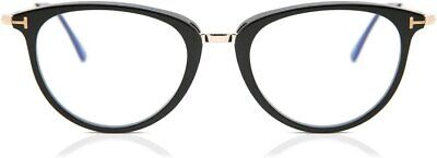 Tom Ford - FT5640-B Shiny Black Round Women Eyeglasses - 51mm, Shiny Black W...
