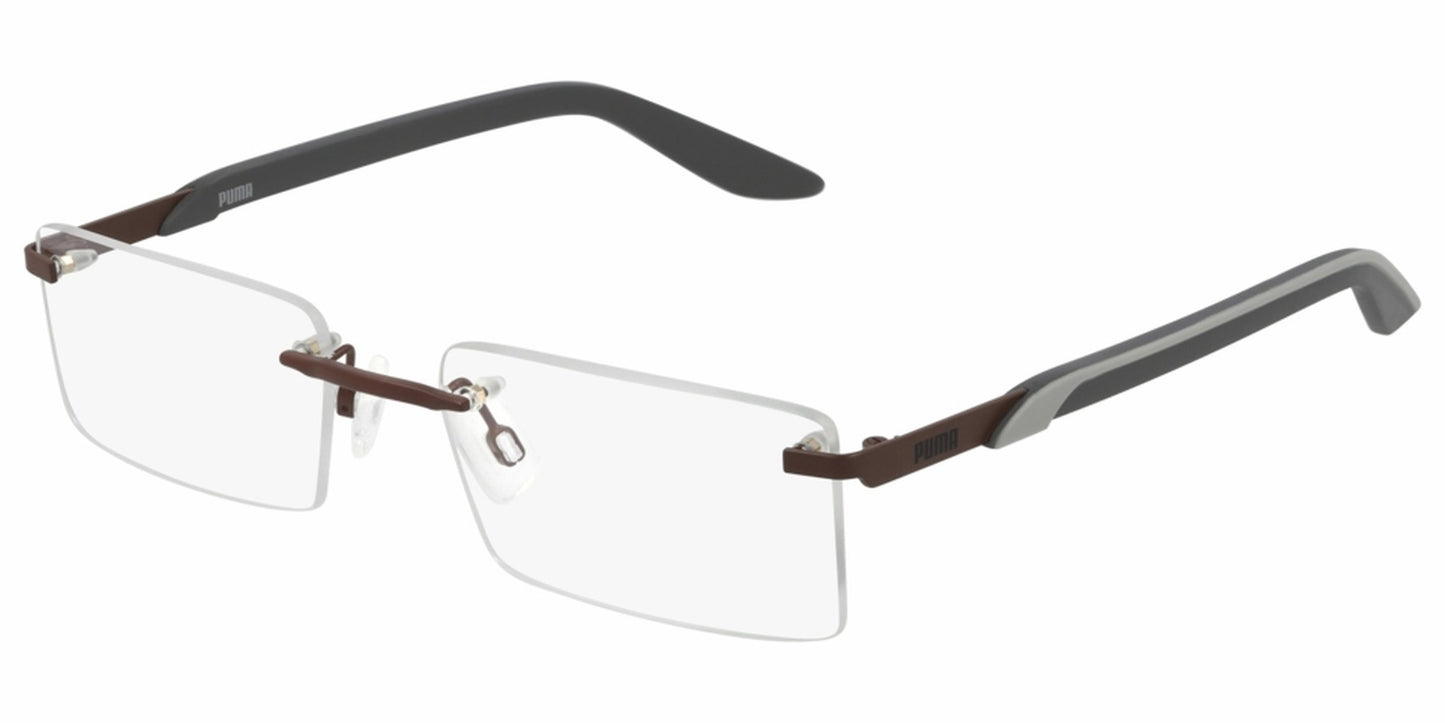 PUMA Eyeglasses PE0151OI-002 Brown Black 53mm