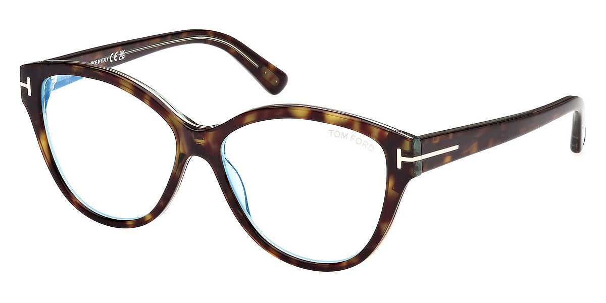 Tom Ford Women Eyeglasses FT5954-B 055 54 - Colored Havana 54mm