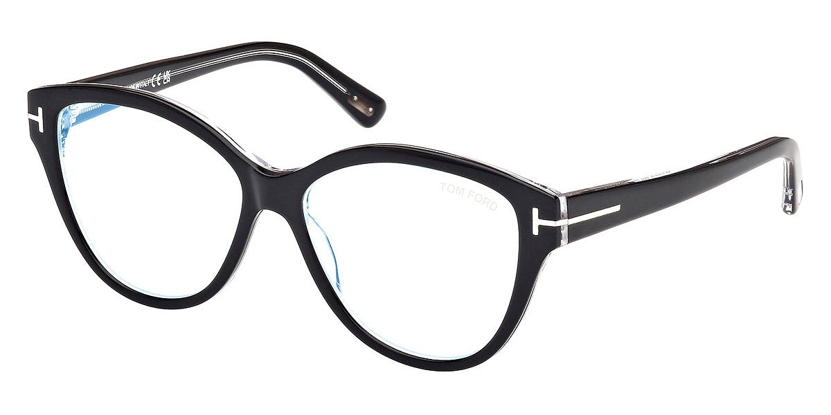 Tom Ford Women Eyeglasses FT5954-B 003 54 - Black/Crystal 54mm