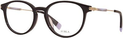 New Furla VFU297 0700 Eyeglasses Women's Black Full Rim 50/18/135mm
