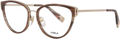 Furla VFU444 0GGU Eyeglasses Women's Brown Full Rim 54x17x135mm
