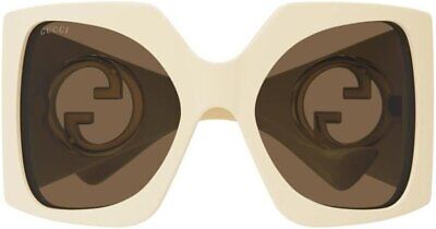 Gucci GG1255S White/Brown 64/20/125 women Sunglasses