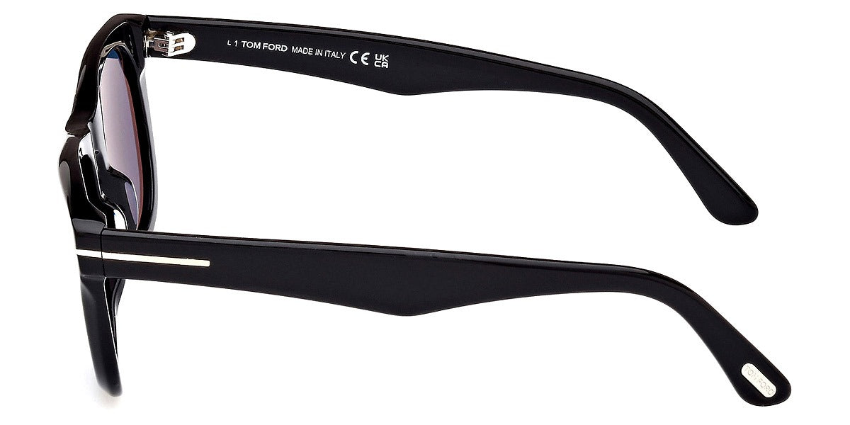 Tom Ford Mens Sunglasses FT1076 Kendel 01M 54 - Shiny Black 54mm