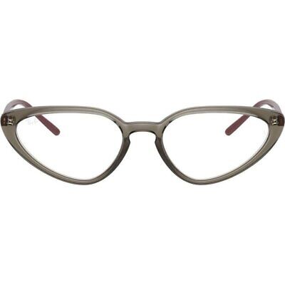 Ray-Ban Rx7188 Rectangular Polished Shiny Transparent Gray