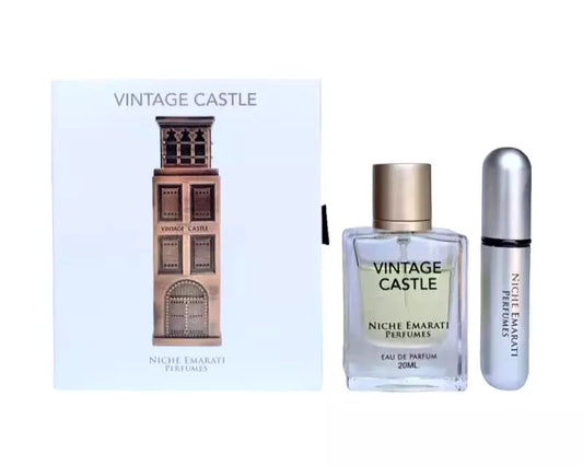 Niche Emarati Perfumes By Lattafa Vintage Castle-Mini EDP Perfume Spray Mini Set (0.65 oz) 20ML