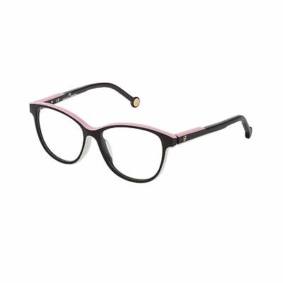NEW Carolina Herrera VHE800 06HC Black White Pink 52mm