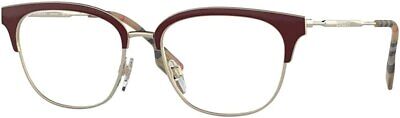 Eyeglasses Burberry BE 1334 1292 Light Gold/Bordeaux 52x140x17mm