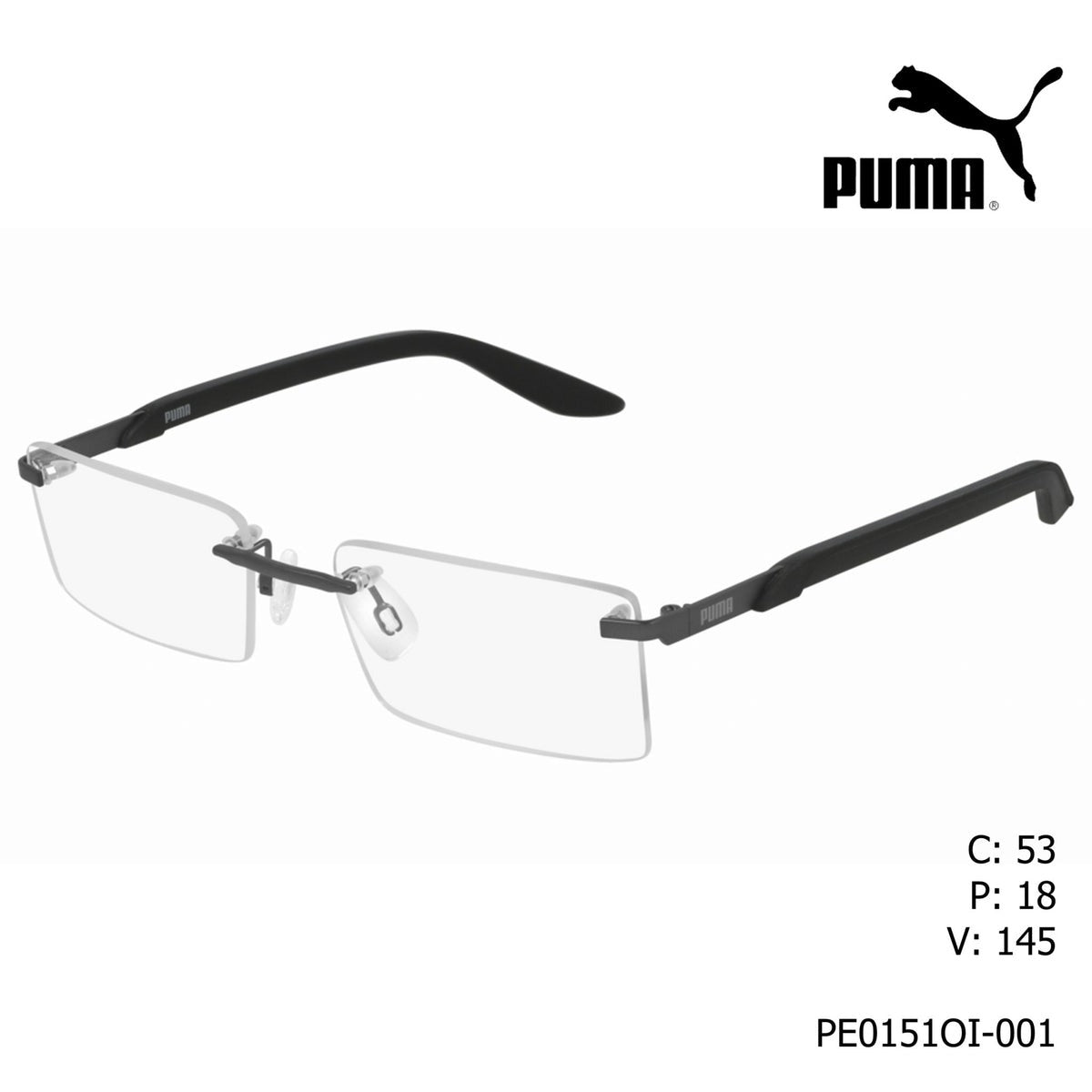 PUMA Eyeglasses PE0151OI-001-53 Grey 53mm