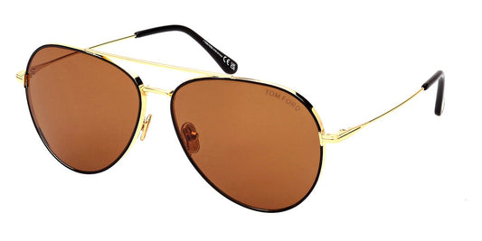 Tom Ford Mens Sunglasses FT0996 Dashel-02 01J 62 - Shiny Yellow Gold 62mm