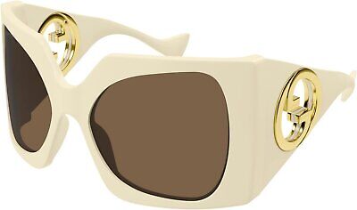 Gucci GG1255S White/Brown 64/20/125 women Sunglasses
