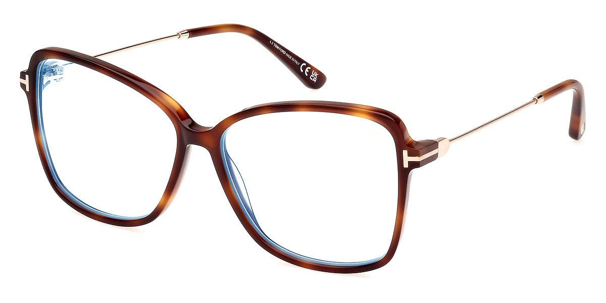 Tom Ford Eyeglasses FT5953-B 053 55 - Blonde Havana Women 55mm