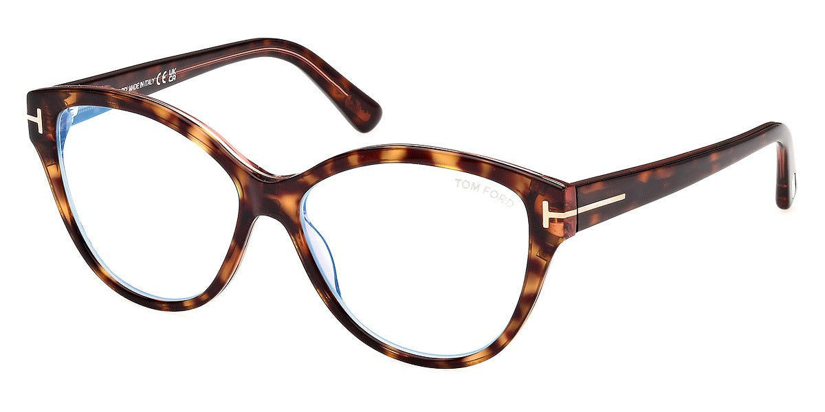 Tom Ford Women Eyeglasses FT5954-B 056 54 - Colored Havana 54mm