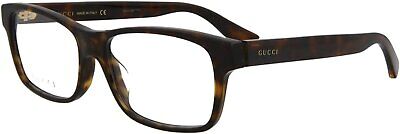 Gucci Mens Square Havana Havana Transparent Optical Frames GG0006OA-30001020-011
