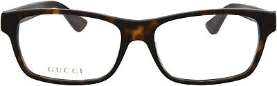 Gucci Mens Square Havana Havana Transparent Optical Frames GG0006OA-30001020-011