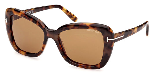 Tom Ford Women Sunglasses FT1008 Maeve 55J 55 - Shiny Coloured Havana 55mm
