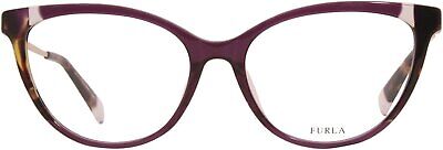 New Furla VFU292 09PW Eyeglasses Women's Purple Full Rim 54x16x135mm