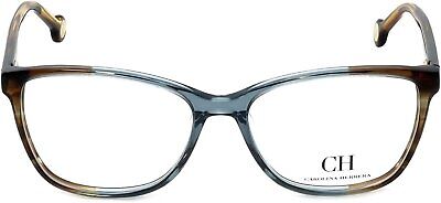 Carolina Herrera Designer Eyeglasses VHE717K-0844 in Blue-Brown 54mm DEMO LENS