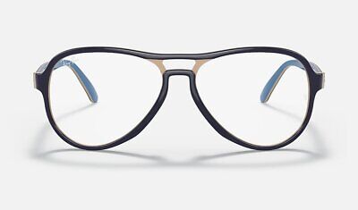 New Ray-Ban RX4355V Vagabond 8134 Blue Light Brown 55mm