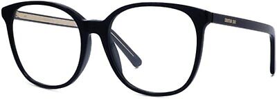 Dior DiorSpiritO SI Eyeglasses Color 1000 Shiny Black Size 57MM