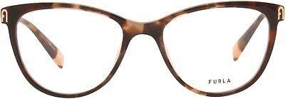 Furla VFU495 0AGK Eyeglasses Women's Tortoise Full Rim Cat-Eye Optical Frame,...