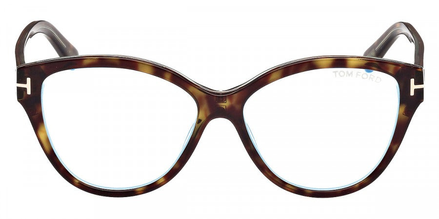 Tom Ford Women Eyeglasses FT5954-B 055 54 - Colored Havana 54mm