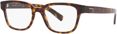 Prada PR 04YV 2AU1O1 Tortoise Acetate Square Eyeglasses 53mm