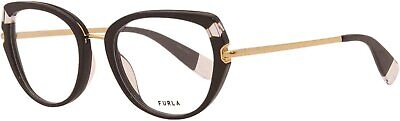 Furla VFU500V 0700 Eyeglasses Women's Black Full Rim Cat-Eye Optical Frame 51mm