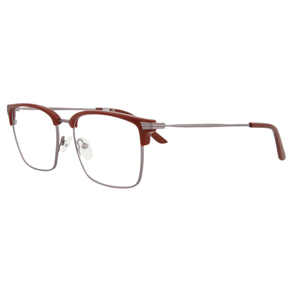 PUMA Eyeglasses PE0089O-004-54 Red Grey Mens 54mm