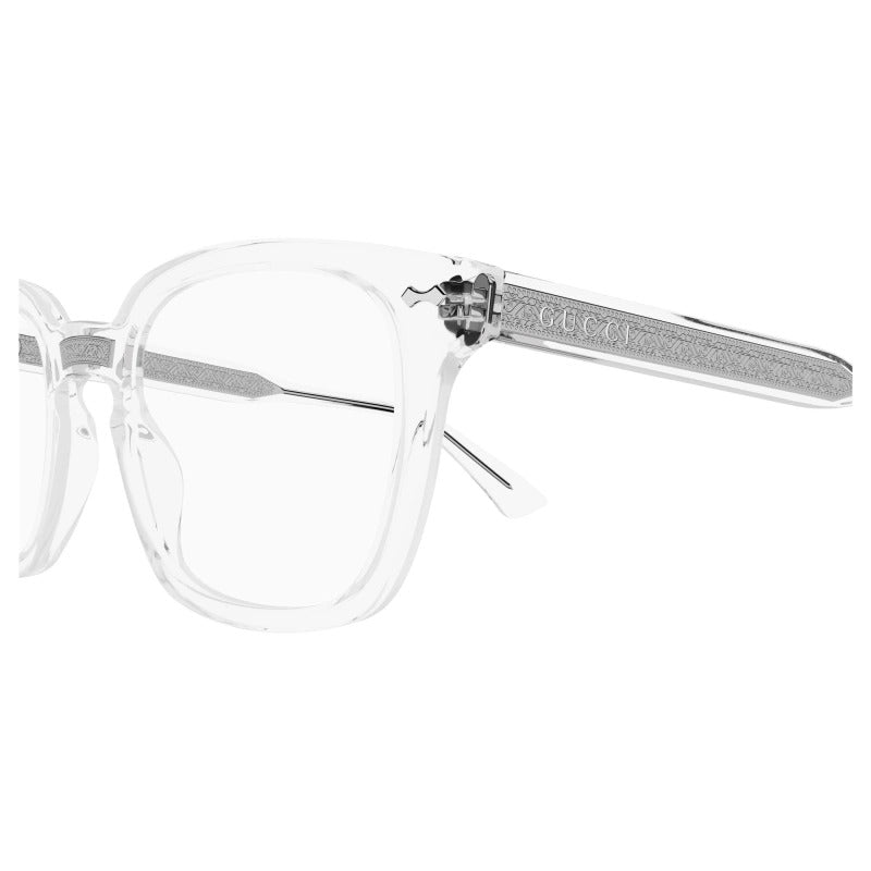 Gucci GG0184O 012 Crystal Square Unisex Eyeglasses