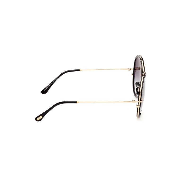 Tom Ford Gradient Smoke Round Ladies Sunglasses FT0946 01B 58mm