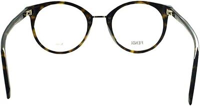Authentic Fendi FF 0393 0086 Dark Havana Eyeglasses 52x17x145mm