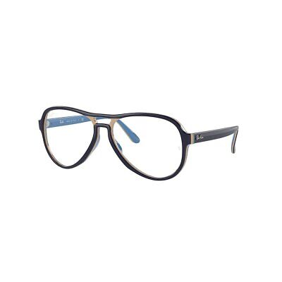 New Ray-Ban RX4355V Vagabond 8134 Blue Light Brown 55mm