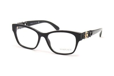 New Versace Cat Eye Ladies Eyeglasses VE3306 GB1 54mm