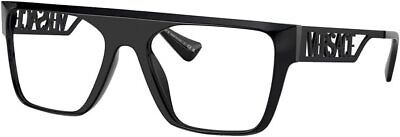 Versace VE 3326U 5380 Black Plastic Rectangle Eyeglasses 53mm