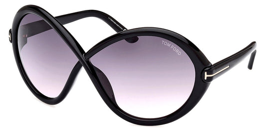 Tom Ford Women Sunglasses FT1070 Jada 01B 68 - Shiny Black